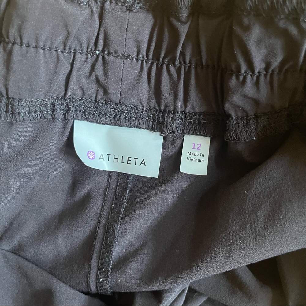 Athleta Crossback Black Sleeveless Jumpsuit Romoer Athletic Joggers Size 12 - Picture 6 of 14